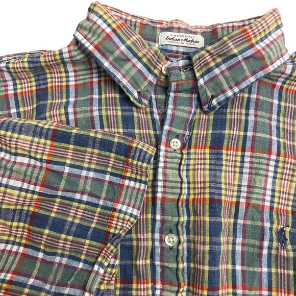 Ralph Lauren Plaid Extra Large Classic Fit Short Sleeve Button Down Shirt - Picture 1 of 9